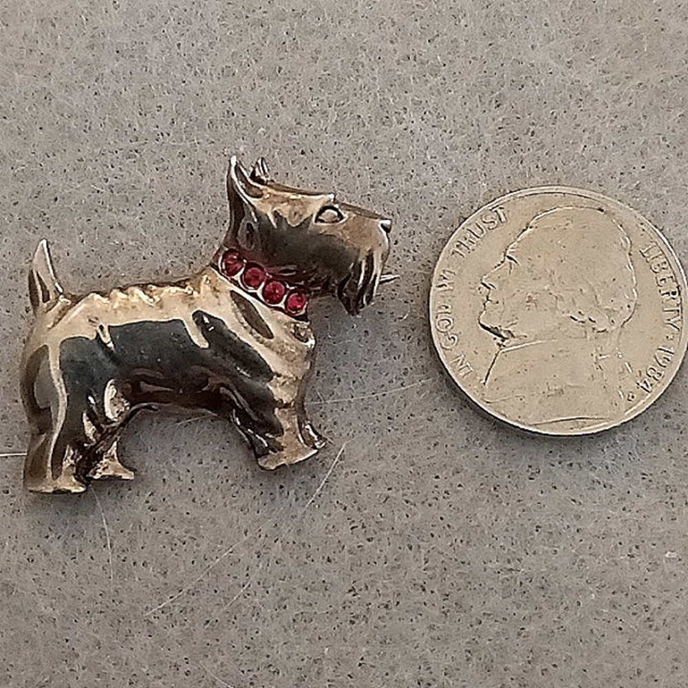 💕Sterling Scottie Dog pin